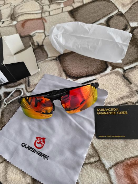 Okulary przeciwsłoneczne sportowe pomarańczowe