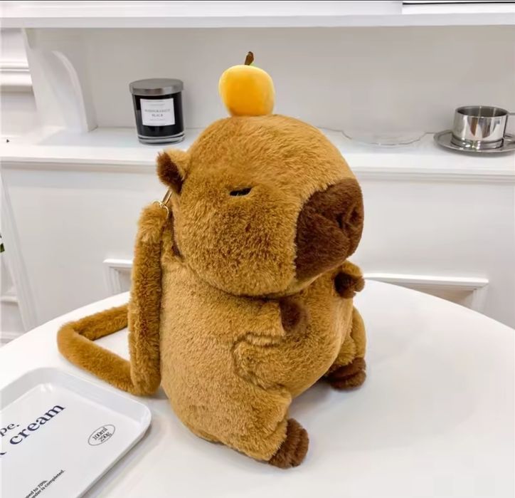 Трендовый плюшевый мягкий рюкзак сумка игрушка капибара