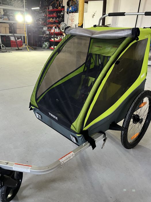 Riksza wozek rowerowy Thule Coaster xt limonka komplet stan bdb
