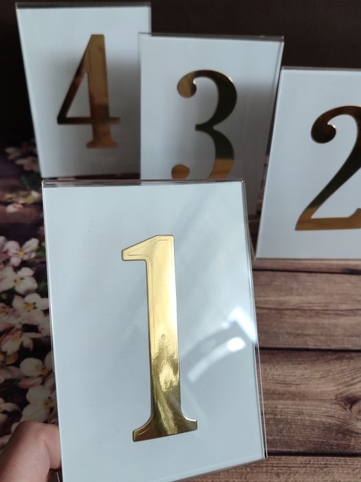 Ramka numery stolików numeracja a6