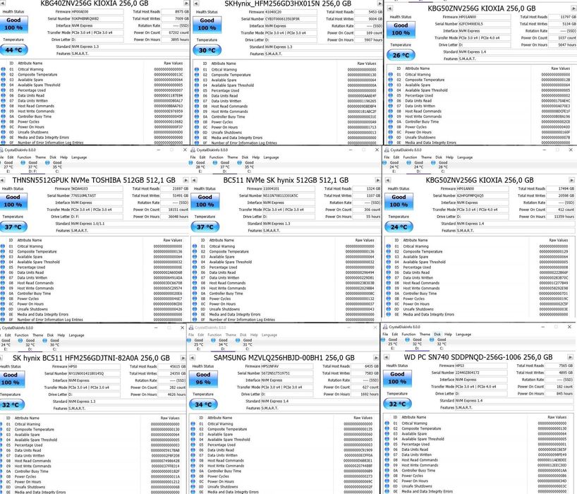 2.5 M.2 NVME SSD диск 250GB 500GB 1TB 2TB Samsung EVO PRO WD Crucial