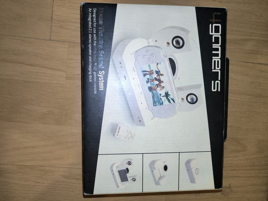 Głośniki stacja dokująca Sony PSP 4gamers 2.1 CIB BOX pilot)