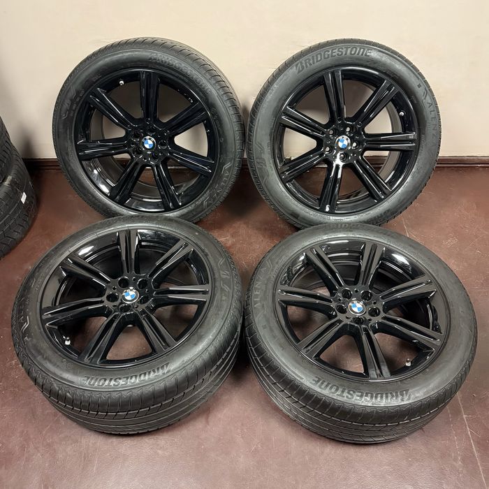 Оригінальні диски BMW X5 g05 R20 736 Black X6 g06 275/45/20+305/40/20 Bridgestone літні шини