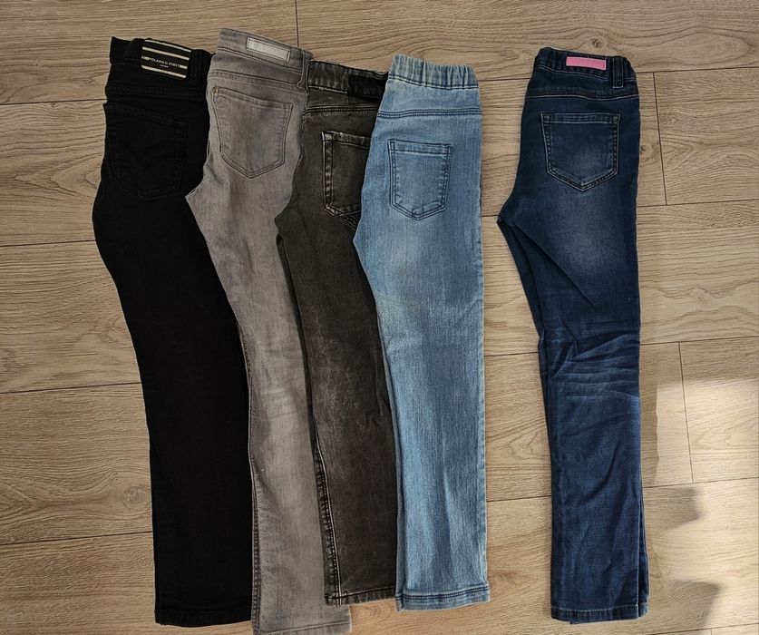 Zestaw jeansów rozm. 128+gratis