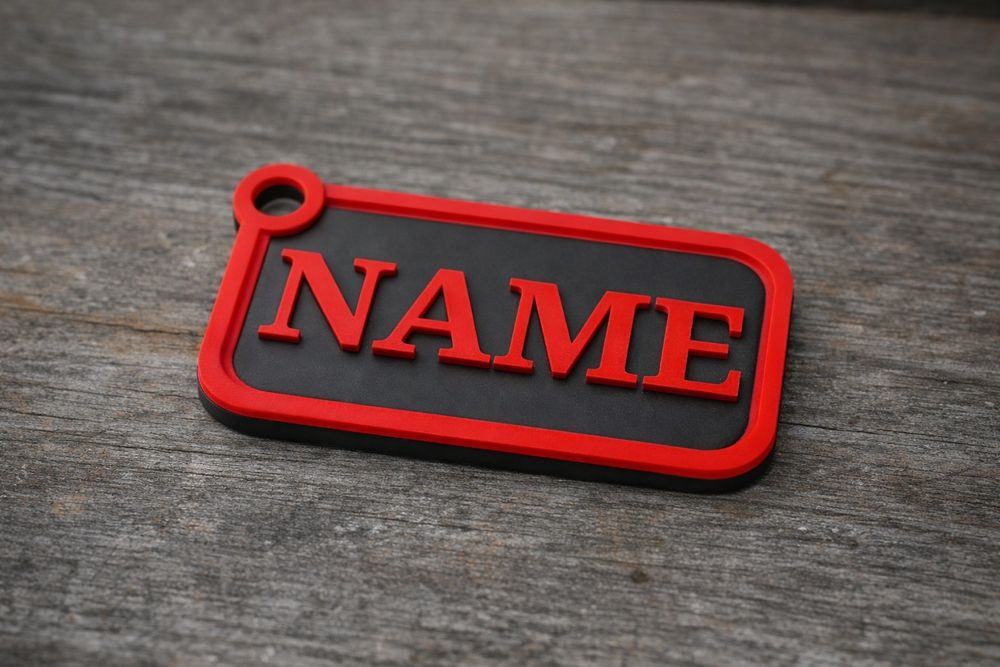 Brelok z imieniem druk 3d