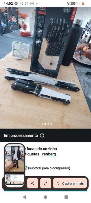 Conjunto de 15 facas de cozinha