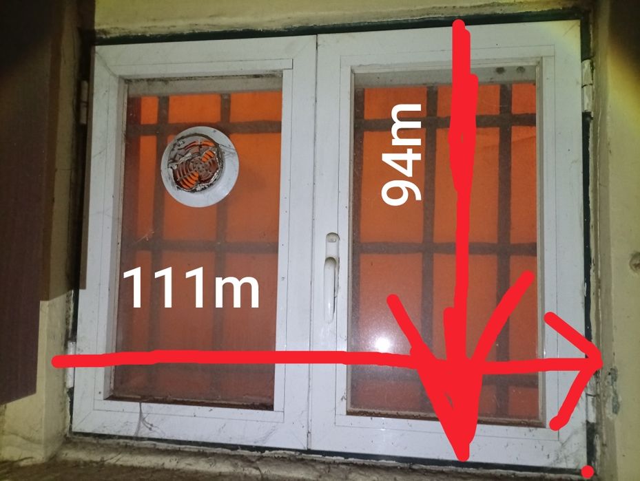 Janelas em alumínio com 111x94m novas