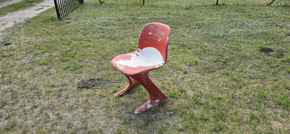 Krzesła 6 sztuk Vintage Ernst Moeckl Kangaroo Z-Chair Horn Collection Space Age 1970