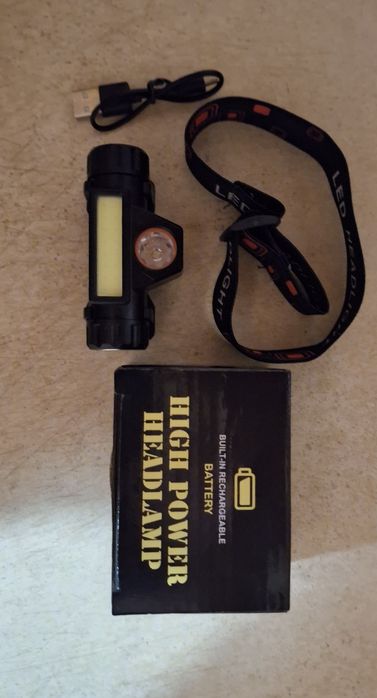 Налобний ліхтар ХРЕ+СОВ USB.