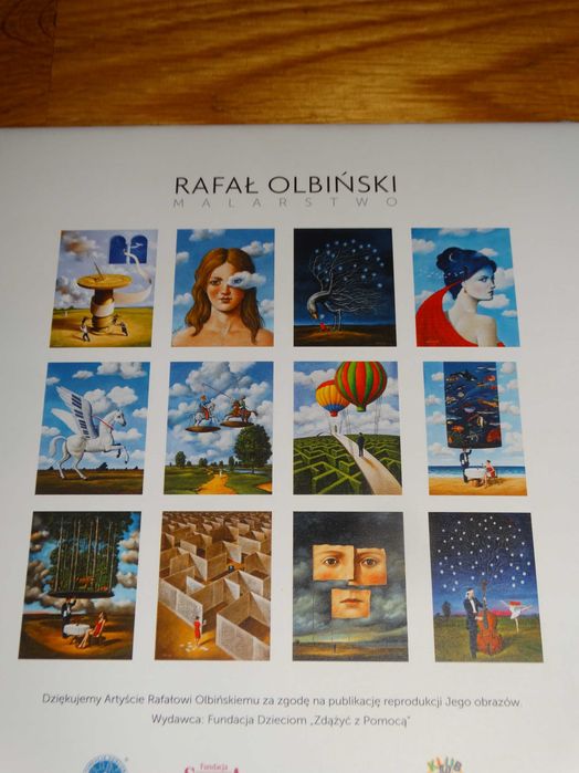 KALENDARZ 2020 Rafał Olbiński Malarstwo super zdjęcia oryginalne Nowy