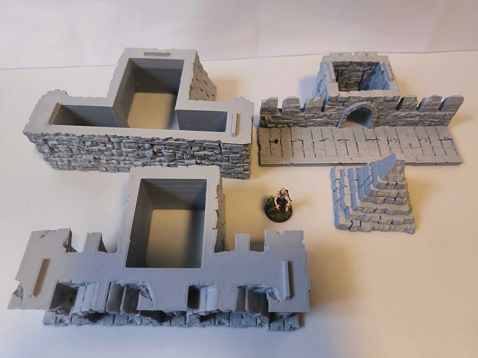 Zrujnowany mur 4(Lost City) RPG Diorama Makieta D&D