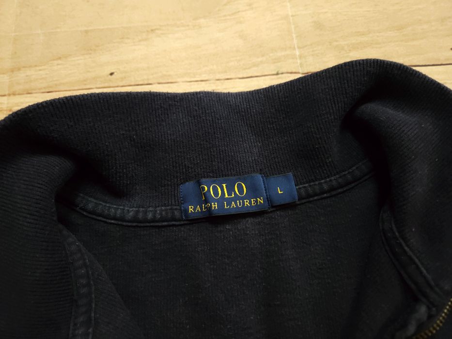 POLO RALPH LAUREN Sweter Męski Quarter Zip Granatowy r. L