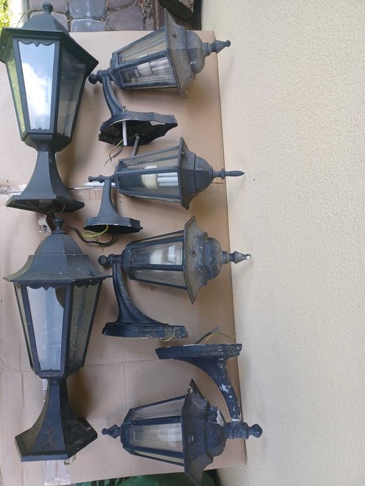 Lampy ogrodowe czarne 6 sztuk