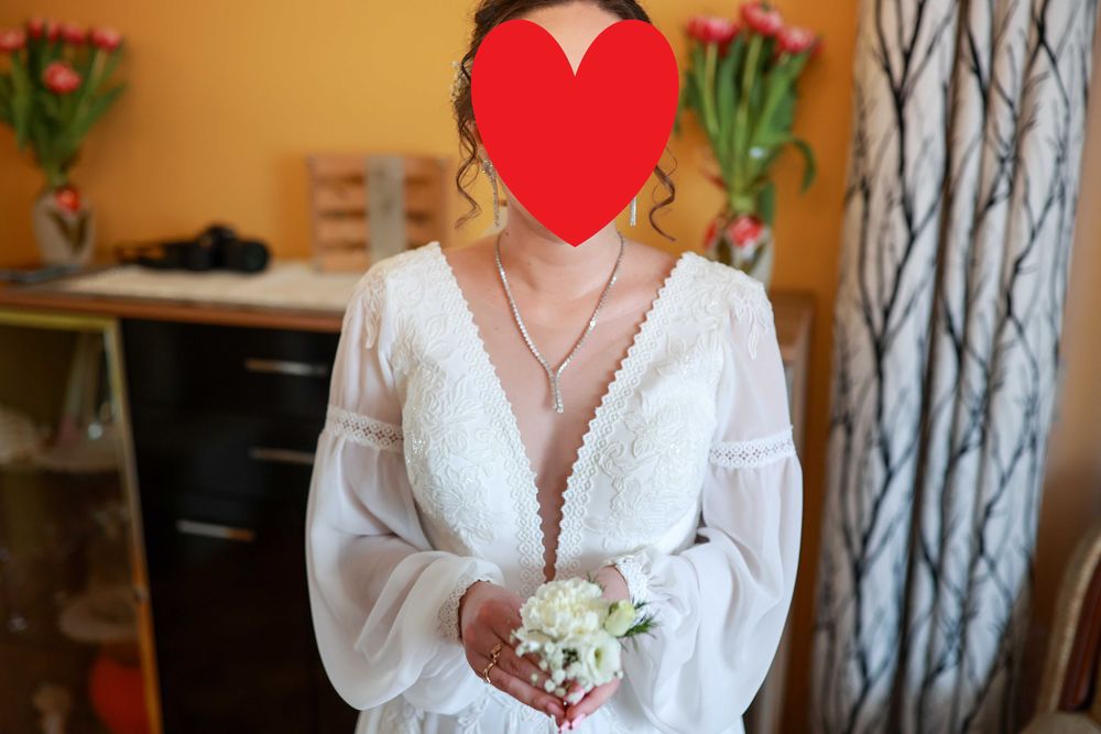 Boho suknia ślubna Manhattan literka A