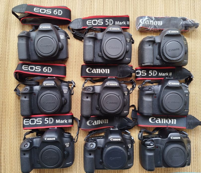 Canon 6d, 5d mkIII, 5dmkII e 5d mkI