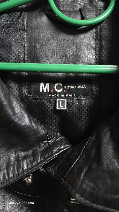 Чоловіча шкіряна куртка з утепленням