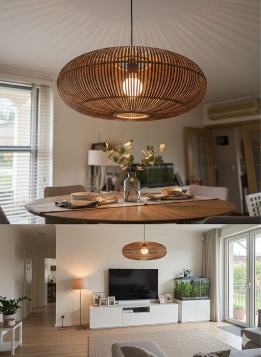 Candeeiro tecto bambu