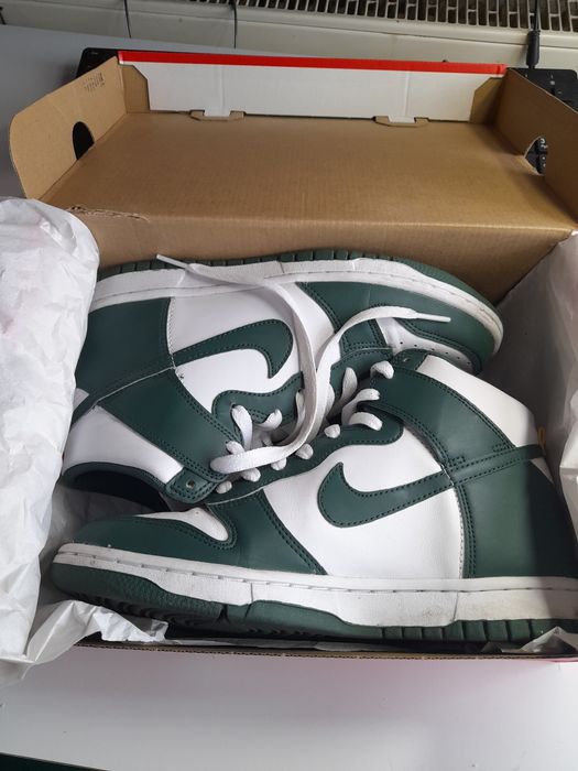 Oryginalne Nike dunk high zielone buty okazja