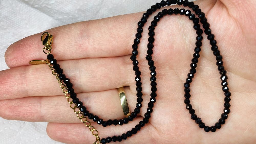 Naszyjnik choker czarny turmalin