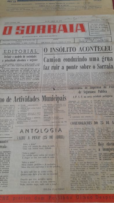 Jornais Antigos O Sorraia ( Coruche ]
