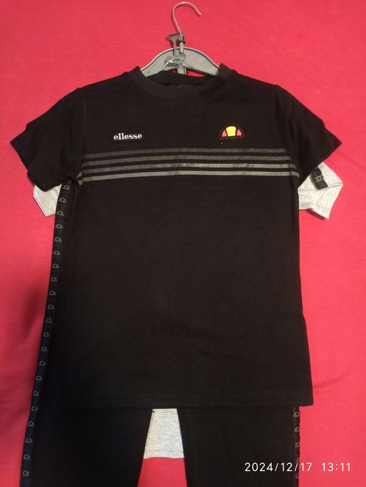 Komplet chłopięcy Ellesse spodnie dresowe 2xT-shirt 116/122 Nowy