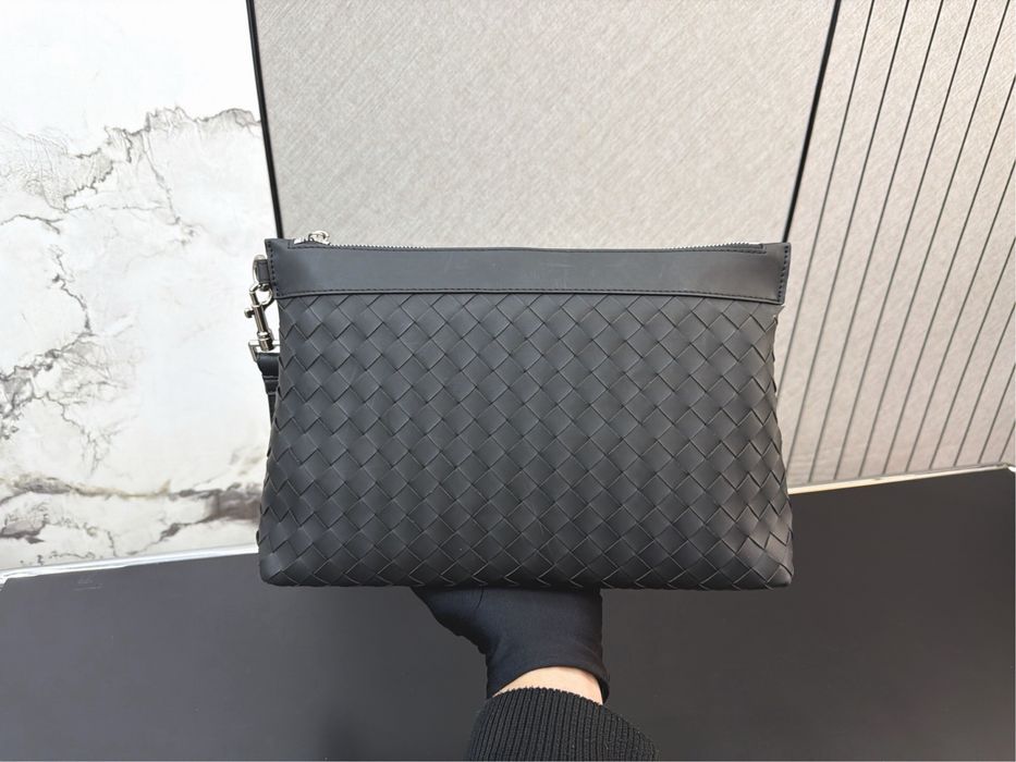 Мужская кожаная сумка клатч bottega veneta чоловіча сумка клатч ботега