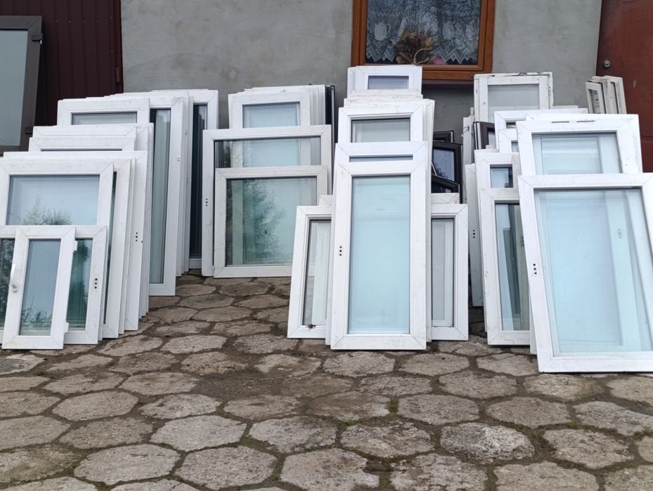 Okna plastikowe  pcv i drewniane bez futryny różne wymiary