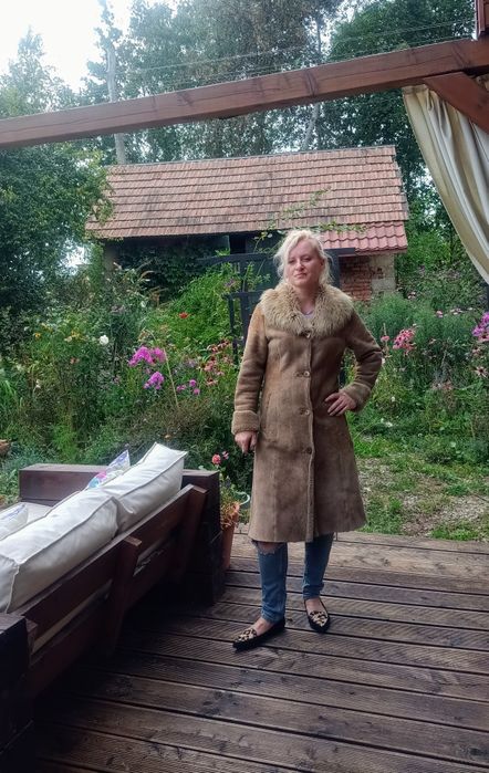Kożuch naturalny kożuszek prawdziwy toscan