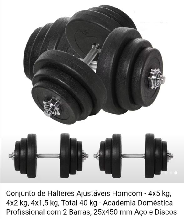 Conjunto alteres 40kg