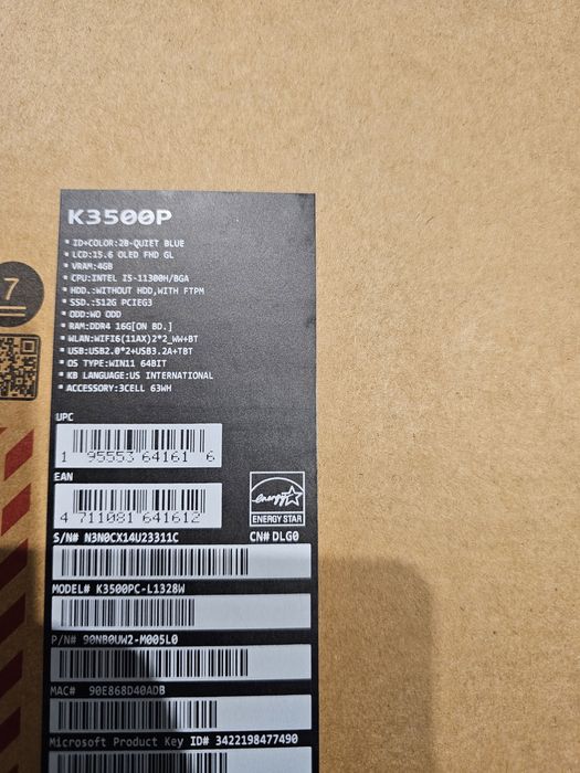 Asus Vivobook Pro 15 OLED i5-11300H RTX 3050