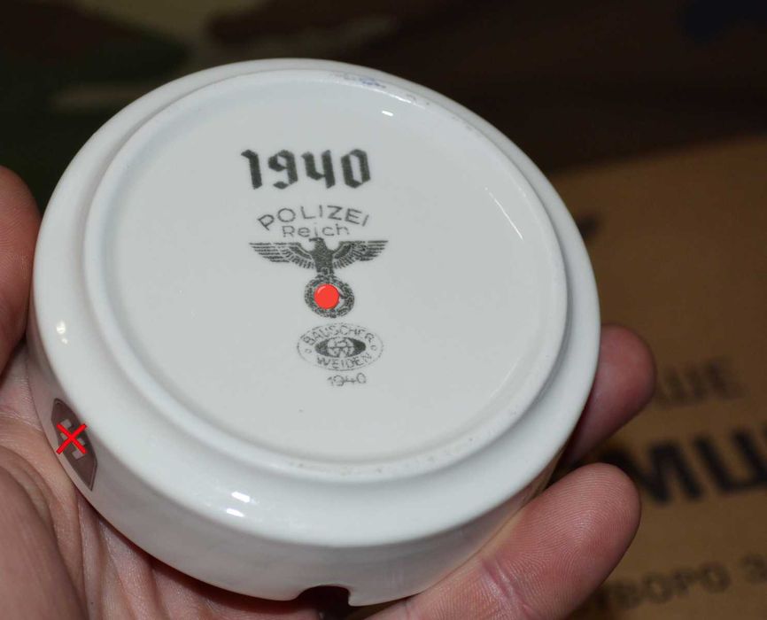 Пепельница Вермахт попільничка Рейх символ Поліція порядку Краков 1940
