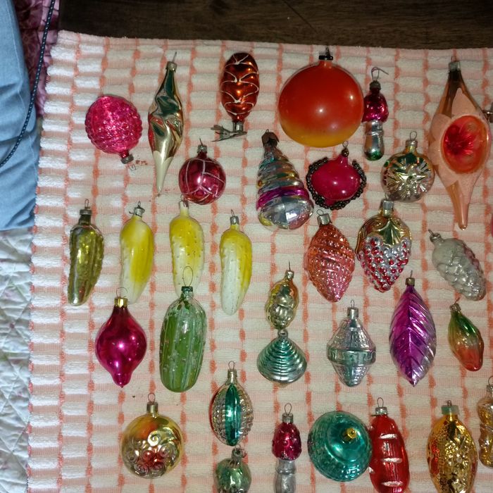 Игрушки ёлочные старые Одним лотом
