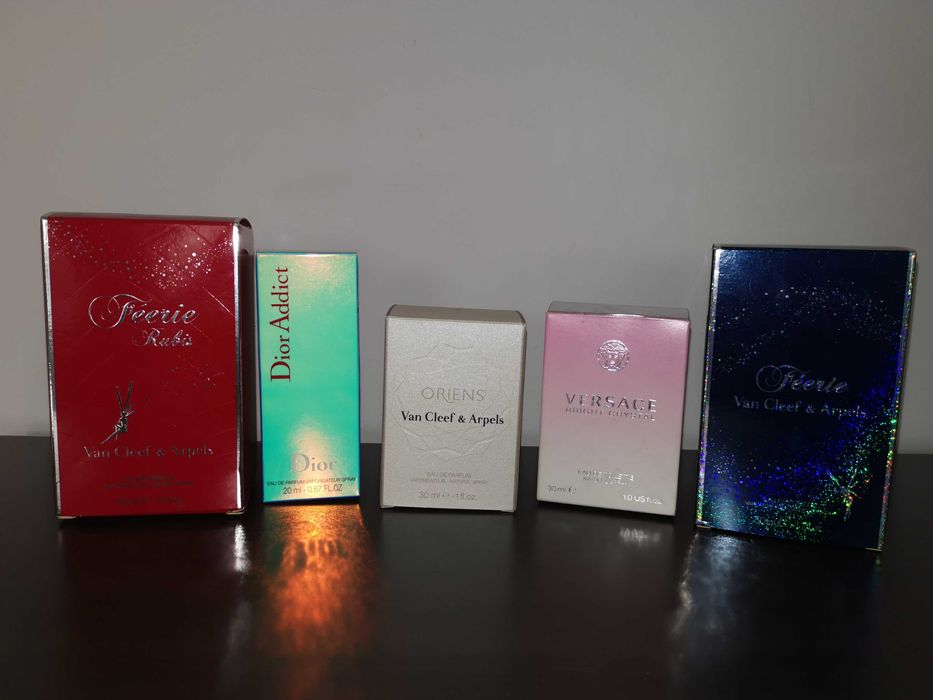 Opakowania pudełka perfumy Kenzo Dior Versace Van Cleef Arpels