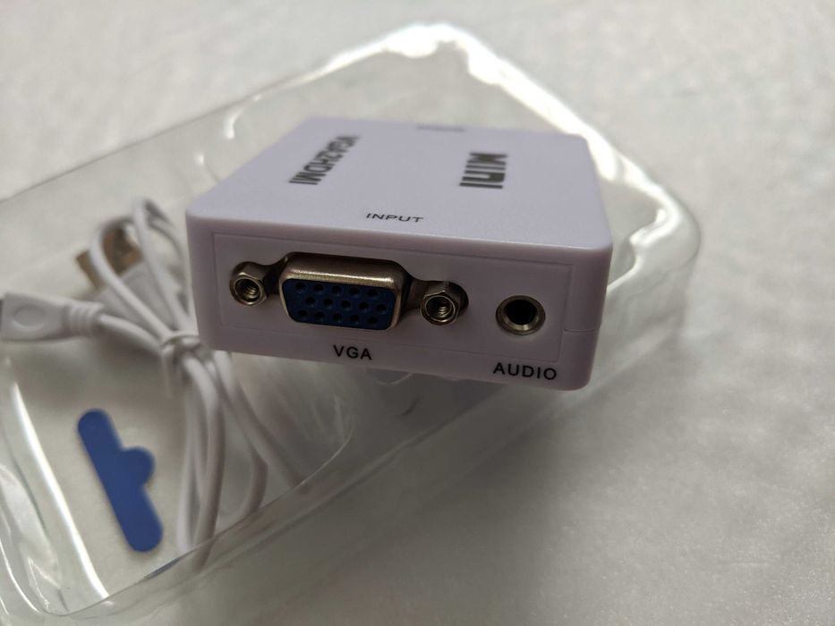 Конвертер, адаптер VGA to HDMI + mini USB + аудіо Jack 3.5