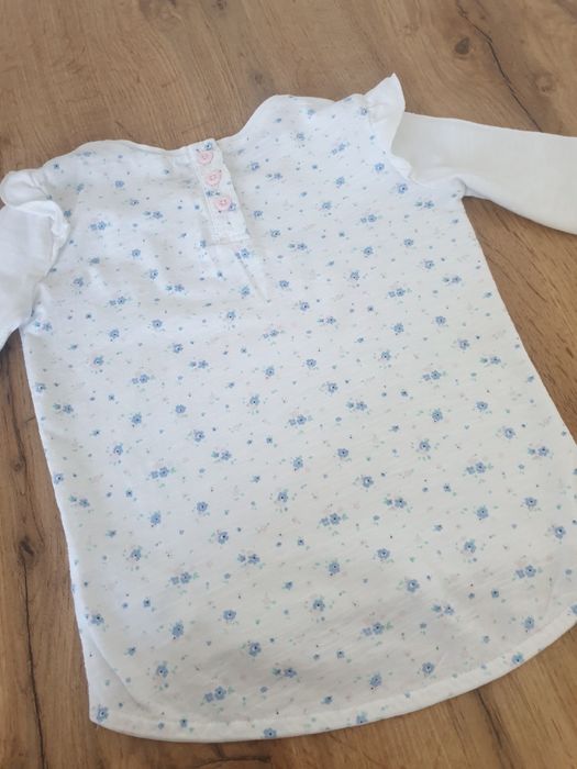 Bluzka kwiatuszki falbanki rozmiar 86