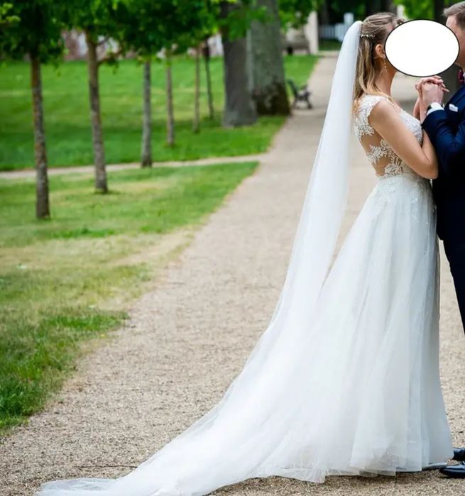 Suknia ślubna Leticia wraz z welonem Gratis Bolerko Okazja !!