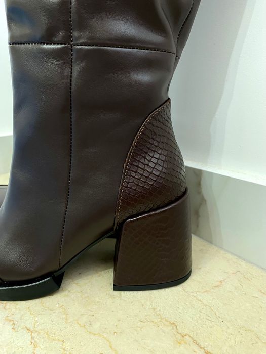 Шкіряні чоботи черевики шкіра