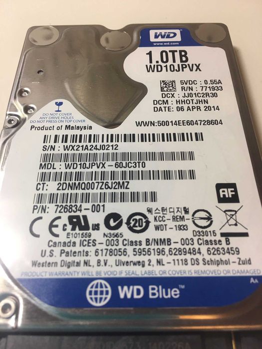 Discos Rígidos, Western Digital, Internos, 1 TB (x2)
