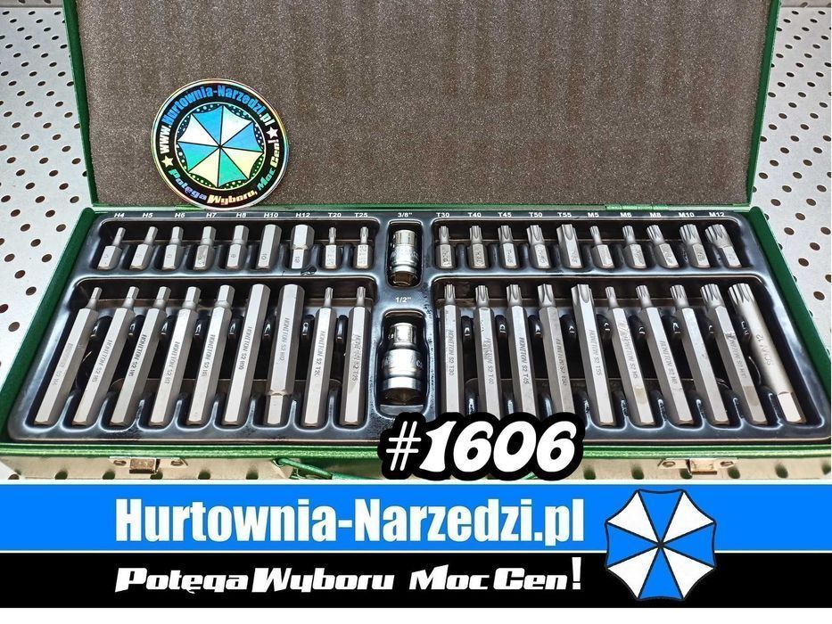 zestaw bitów Bity klucze torx, spline, imbus, bity 40el. ze stali S2