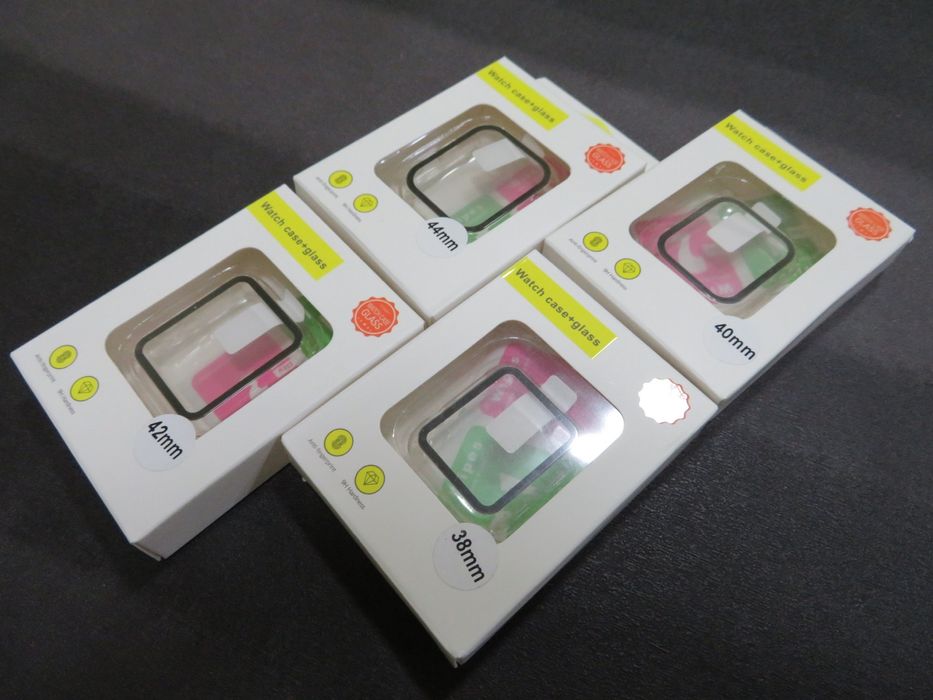 Capa Acrílico C/Película de Vidro - Apple Watch 1/2/3/4/5/6/SE/7/8/Ultra