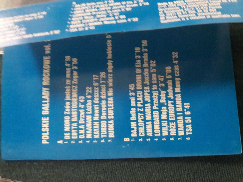 Polskie ballady rockowe  vol 1,2,3  kasety mc
