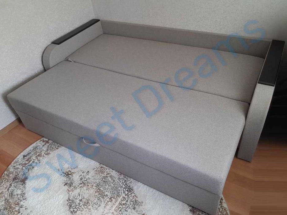 Диван - кровать Беспружинный " СОЛО - cрерый " / С.М. 140 х 190