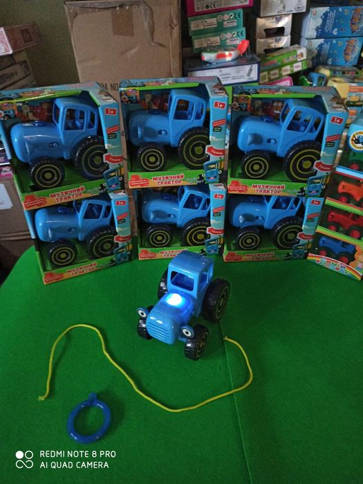 Синій трактор музичний українська мова каталка зі світлом машинка пазл