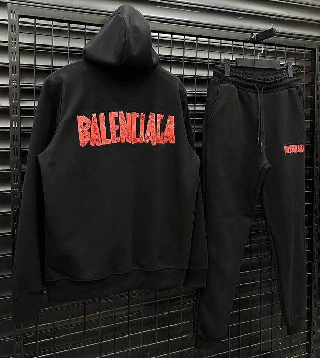 Nowy męski dres balenciaga czarny s lub m