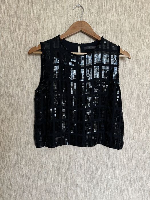 вишуканий топ з натурального шовку MAX MARA з колекції PIANOFORTE,