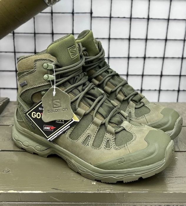 Salomon Quest 4D GTX Forces 2 Gore-Tex Олива | Тактичні Берці ЗСУ