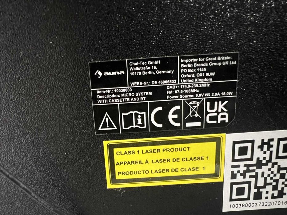 Музичний центр Auna MC-40 DAB, FM/DAB Bluetooth, CD,USB Німеччинa