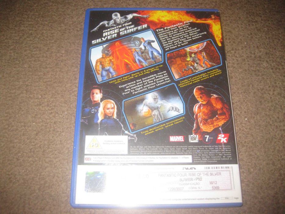 "Fantastic Four: Rise Of The Silver Surfer" Playstation 2/Completo!