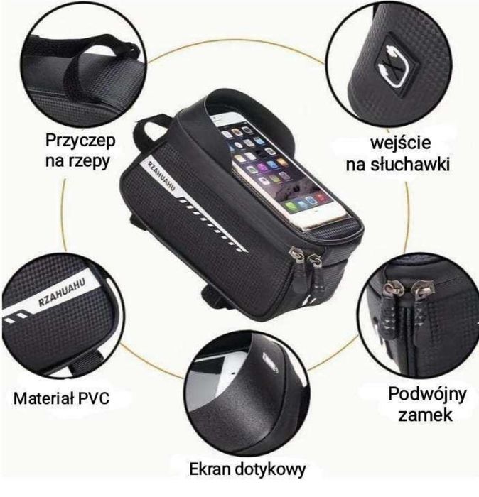 Sakwa rowerowa na telefon