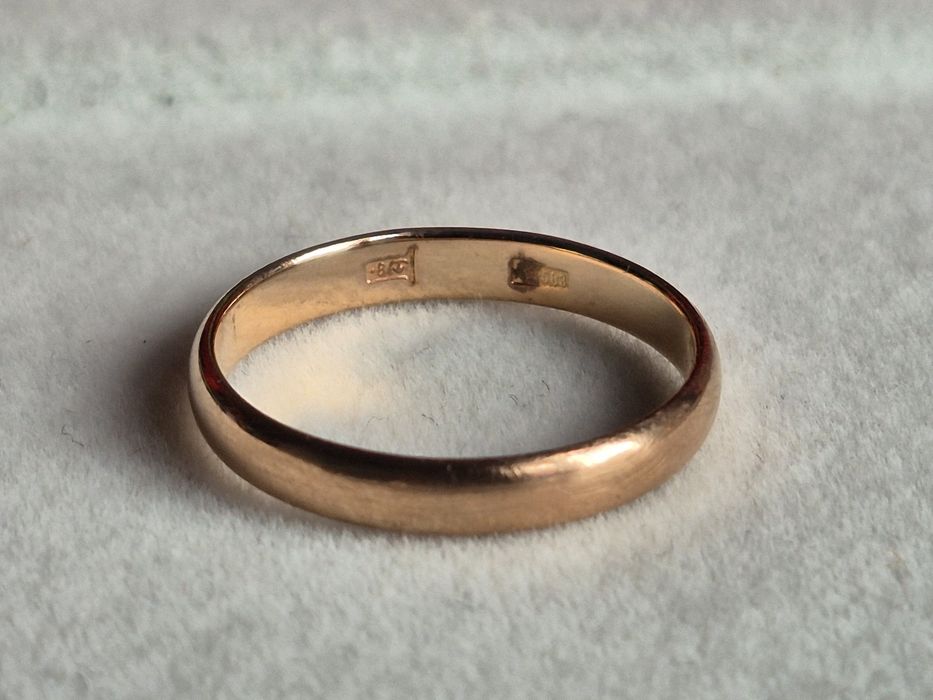Klasyczna złota obrączka ślubna 14k 585 r.11